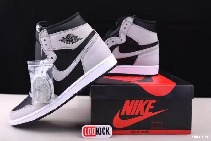 Cheap TB Air 1 Jordan High White Black 555088-035 Grey Retro Light Smoke 0626